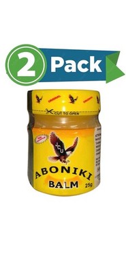 2X Aboniki Balsam lindert Schmerzen, Schmerzen, Rückenschmerzen, Erkältungen -25g 2er Pack