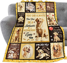 Labrador Retriever Blanket for Girls Boys Ultra Soft Dog Lovers Flannel Blanket