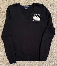 Vtg Polo Ralph Lauren Sport V Neck Cotton Sweater. Size L.