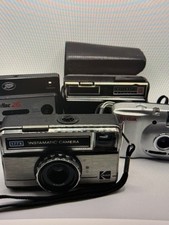 Pacchetto di fotocamere vintage Kodak KV27, disco 2150, 100 + 177X Instamatic NON TESTATE