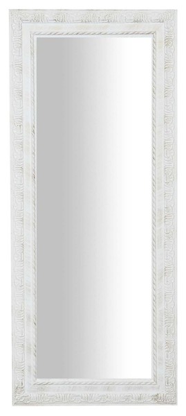 Biscottini Wandspiegel Holz Weiß Antik 35X82 Badspiegel Shabby Modern-image