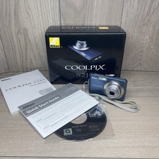 Nikon COOLPIX S210 8.0MP Digital Camera - Blue FOR PARTS ONLY - Lens Issue