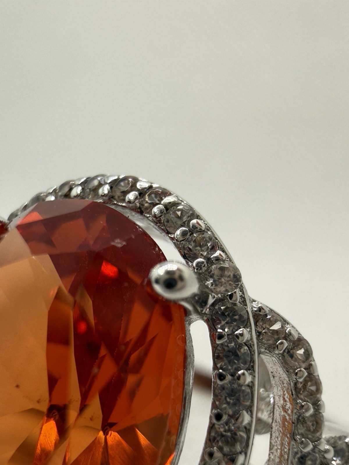 Sterling Silver Ring 925 Red Ruby Sz 7 Women Jewe… - image 11