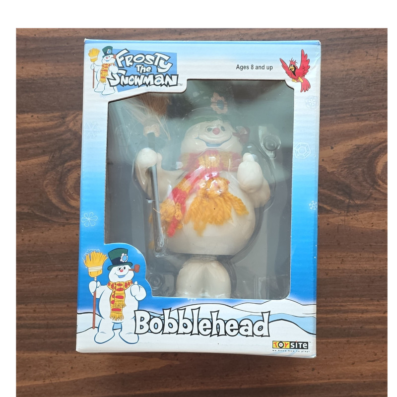 Toy Site Frosty the Snowman Bobblehead Collector Series Boxed Plastic Fabric