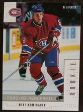 2002 - 2003 ITG Be A Player Mike Komisarek Rookie Memorabilia Update Series