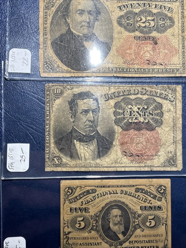 Mixed lot of  United States Fractional notes 5 Cent 10 Cent 25 Cent Fifty Cent - Image 3 of 4
