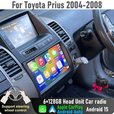 9'' Wireless CarPlay Auto 6 128GB Head Unit radio For Toyota Prius 2004-2008