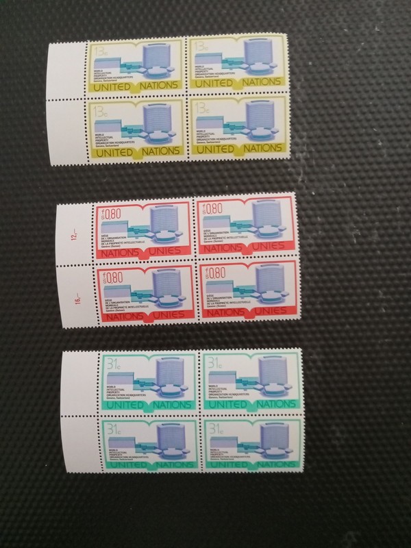 J147# United Nation Stamp Blocks MNH XF-S