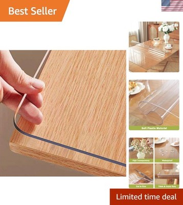 Durable Waterproof PVC Table Cover - Protects Your Dining Room & Desk Surfaces