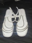 white Top Moda flat sandals feature strappy rhinestone  Size 7 Womens — photo 1