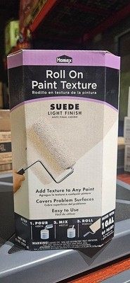 HOMAX Paint Texture Powder Additive SUEDE Light Finish MIX in 1 Gallon ROLL ON