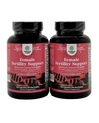 2pk Female Fertility Support Supplement CoQ10, Folate, Conception/Prenatal 240ct