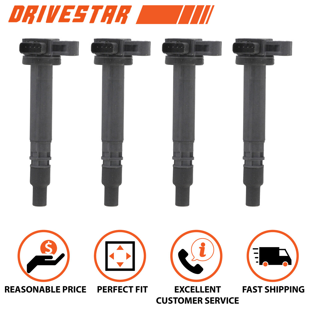 DRIVESTAR 4 Ignition Coils For Toyota 2.4L 2.7L L4 UF323 C1305