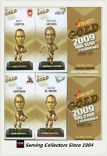 2009 Select NRL Gold Figurine CARDS Full Set (48)