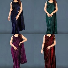 Women's Georgette saree with Separate Blouse Piece