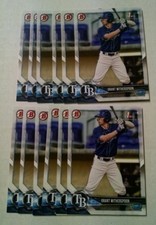 12 2018 Bowman Draft GRANT WITHERSPOON card lot TAMPA BAY RAYS Tulane #152