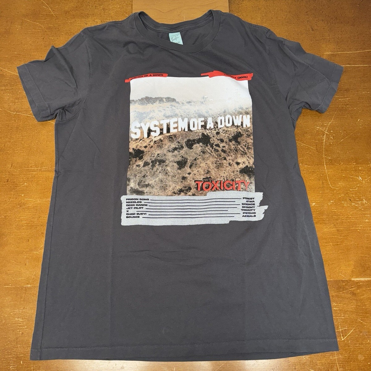 Vintage System Of A Down Shirt Mens Extra Large Gray Toxicity 2001