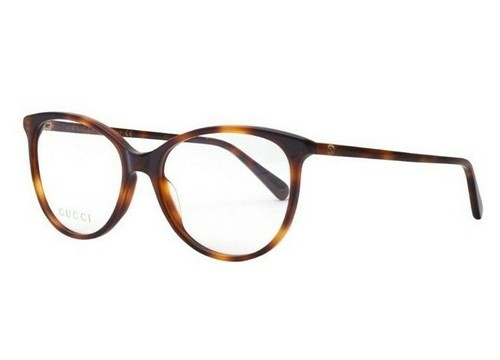 Gucci occhiale da vista GG0550 montatura donna beige marrone gatta elegante  oro | eBay