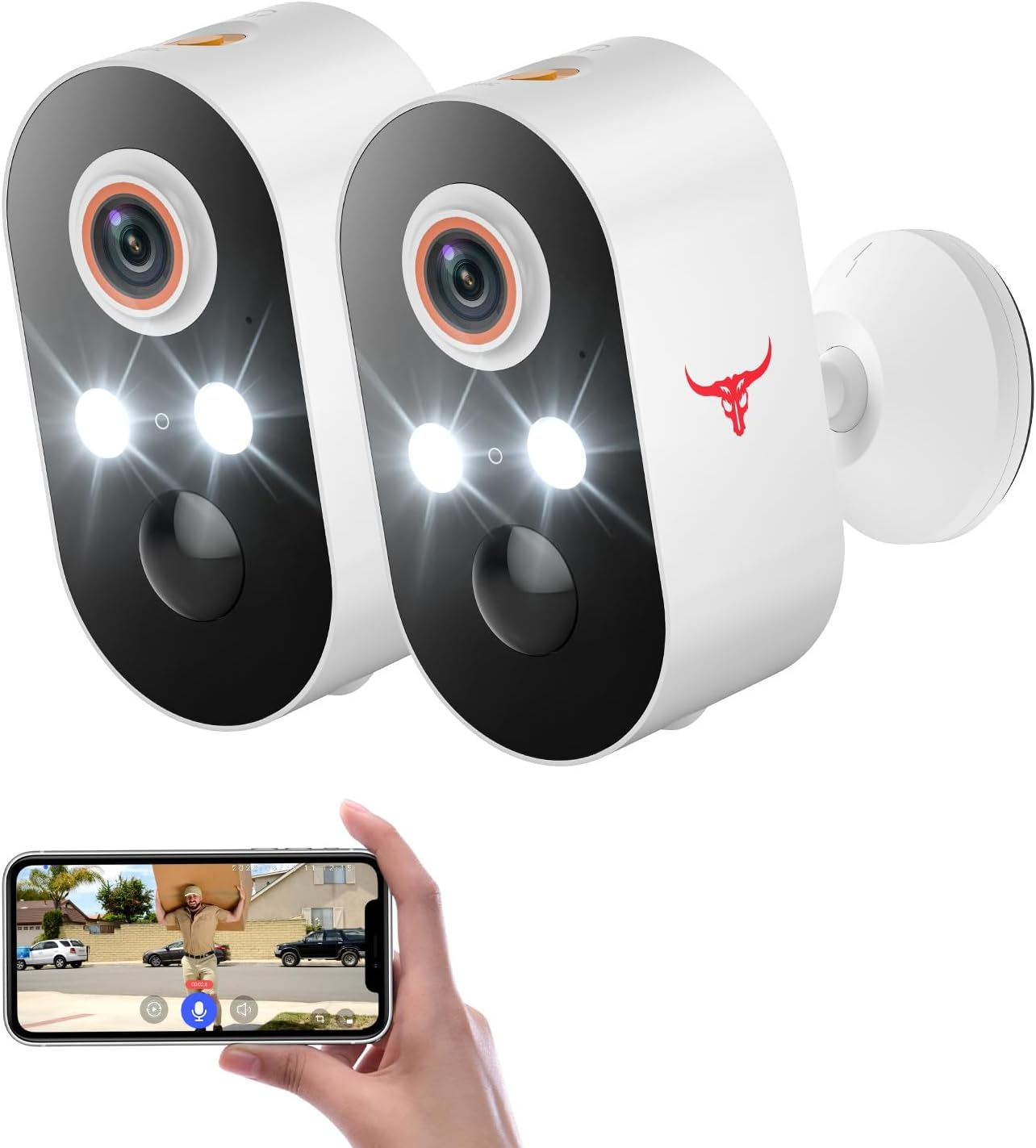 1080P Security Camera Wireless Outdoor, Color Night Vision, Intelligent Human De