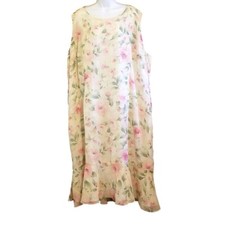 R & K Dress Size 34 Vintage Sleeveless Pastel Floral Romantic Maxi Long Y2K 90s