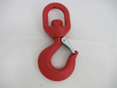 Pewag 167045ES, 5.4 Ton WLL ELD Swivel Hook w/ Latch, Grade 80