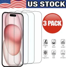 3Pack Tempered Glass Screen Protector For iPhone 14 13 12 11 Pro Max XS XR 8 7 6