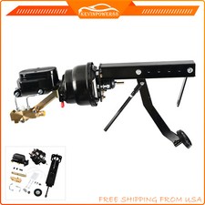 Universal Firewall Mount Power Brake Pedal 7 Dual Booster Master Disc Disc Kit