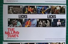 Juego de 8 Rolling Stones 2022 FDC Licks Twickenham