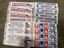 16 Unused Bicentennial America USA Vinyl Decals 1776-1976 NOS