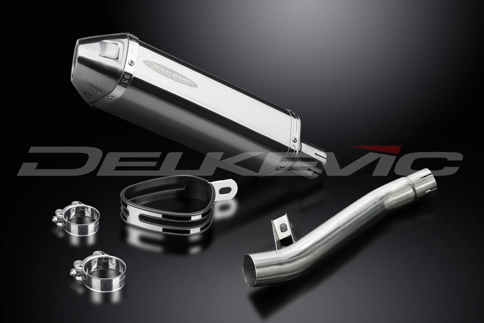 Suzuki GS500 E/F 1989-2009 Slip On 13" Tri-Oval Kit Silenciador de Escape Inoxidable Foto 3 de 4