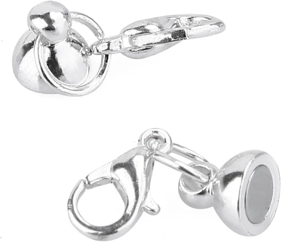 16 Pcs Magnetic Lobster Clasps for Jewelry Necklace Bracelet, Rhinestone Ball an - Image 3 of 4