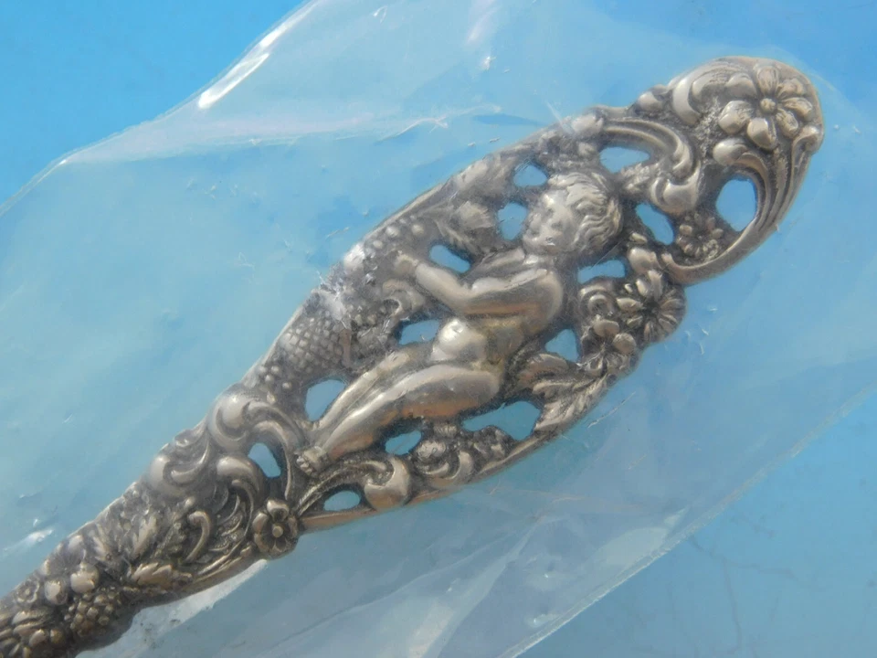 Labors of Cupid by Dominick and Haff Sterling Silver Salad Fork New Unused - Image 3 of 4