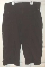 Womens STYLE & CO~BROWN CAPRIS~sz 14~NEW~Cropped Chino Pants~Stretch