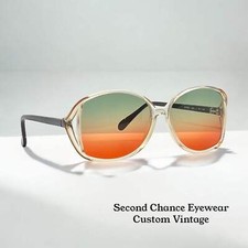 Sergio Valente SV207 Vintage Sunglasses-New, Custom Tri-Gradient Lenses-Rare 80s