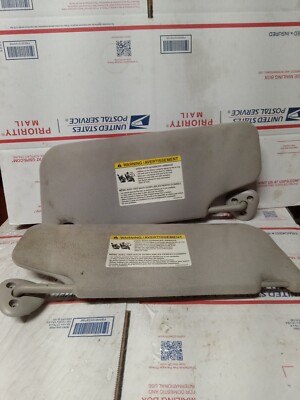 2004-2007 Ford Taurus Mercury Sable LH & RH Sides Sun Visors Set GRAY USED