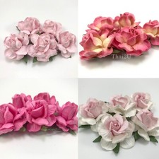 2" or 5cm Pink Tone Craft Paper Flower Scrapbook Wedding Crafts Tea Rose R40