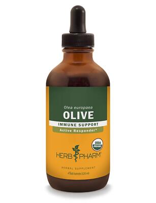 Herb Pharm Certified Organic Olive Leaf Liquid Extract for Immune System Supp...