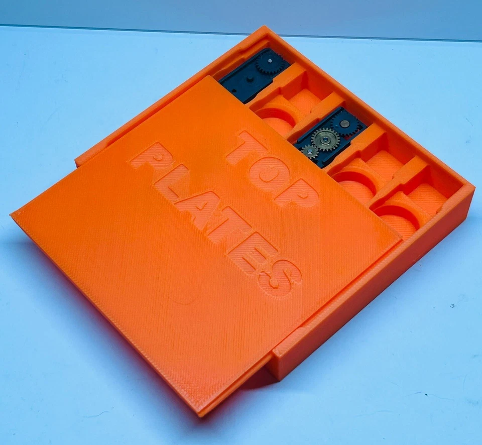 SCS Hobbies Aurora Afx Tjet Dash Fray Top Plate Armature Storage Case Orange - Image 3 of 3