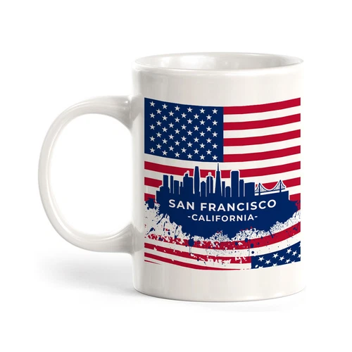 San Francisco, California 11oz Plastic or Ceramic Coffee Mug | Office & Home