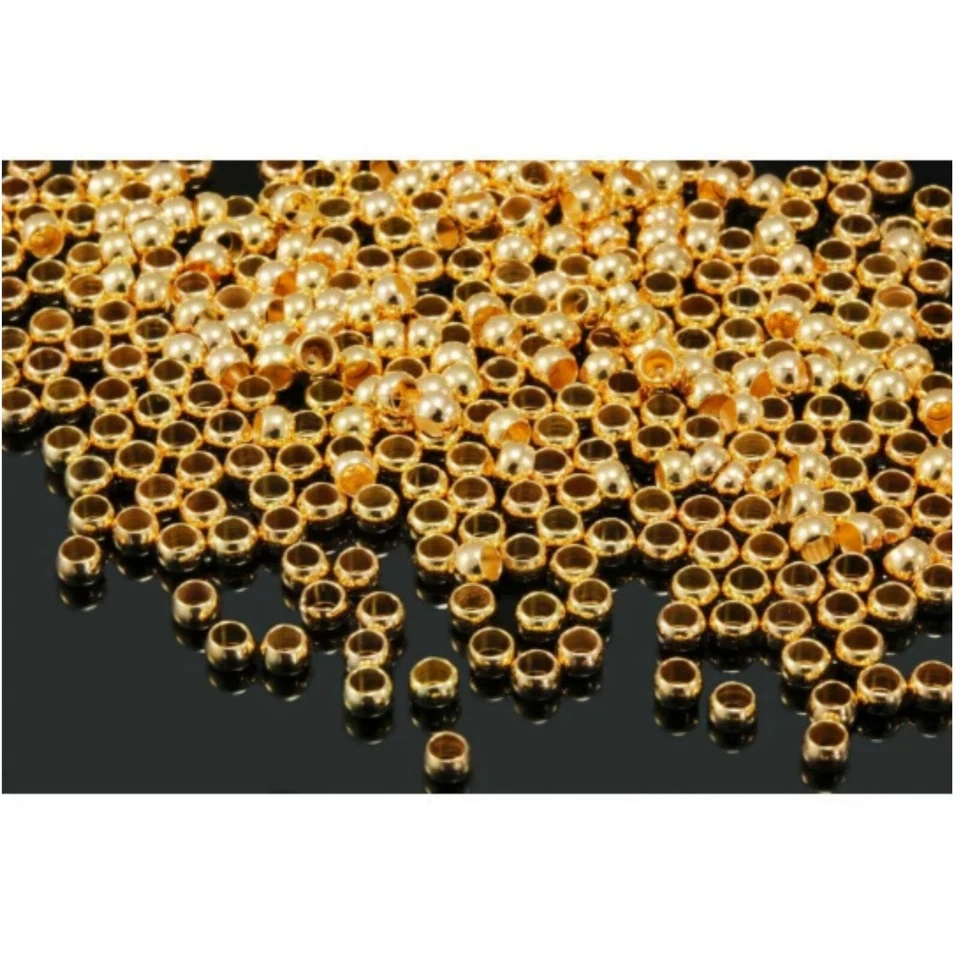 1050stk Metall Perlen Quetschperlen Quetschröhrchen 2mm Rund Metal Beads M9 - Bild 3 von 4