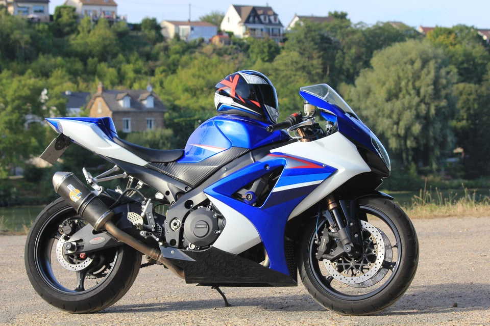 Kit de carenados azul blanco para Suzuki GSXR1000 2007 2008 K7 07 08 kit de carrocería de plástico Foto 4 de 4