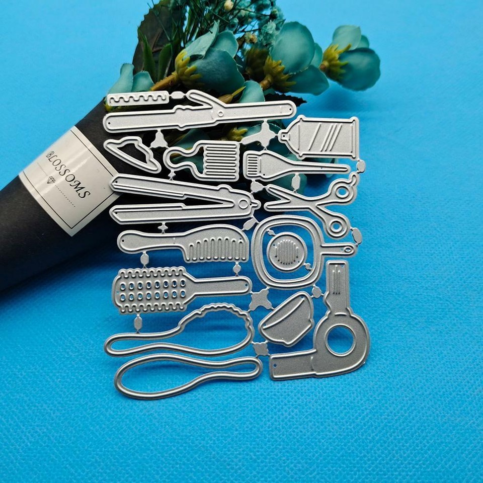 Barber Tools Metal Cutting Dies Die Cut Stencil Embossing Scrapbookin