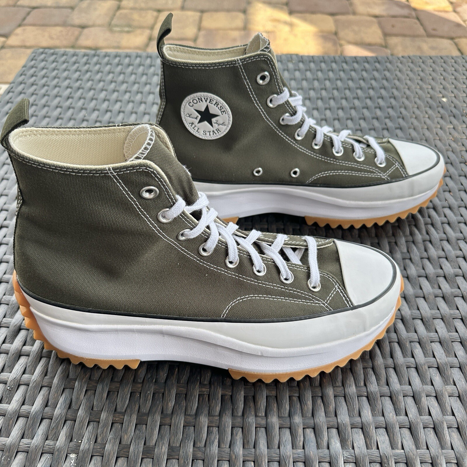 Converse Run Star Hike High Cargo Khaki Mens Sneakers Size 11.5