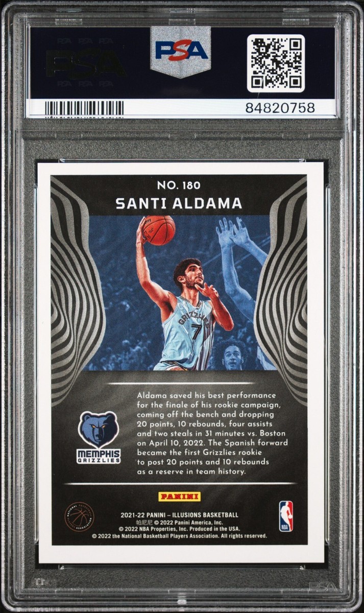 2021-22 Panini Illusions Santi Aldama #180 RC Gold /10 PSA