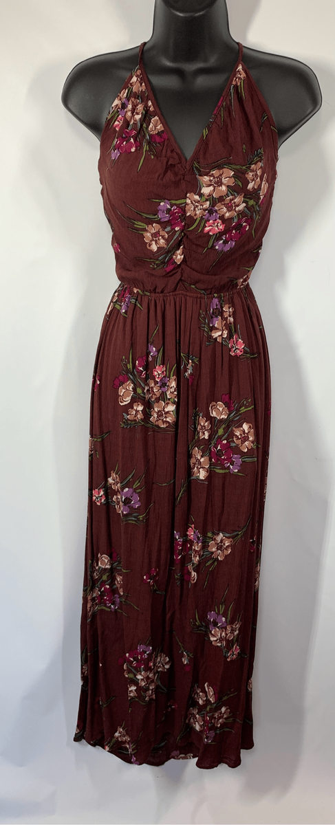 90s long sleeve dress Vintage 1990s Floral Rayon Maxi Dress, Large main image 0