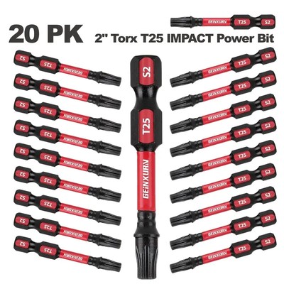 20 Torx-Bits T25, 50 Mm Lang – Aus S2-Stahl, Magnetisch – Für Akkuschrauber & Handwerk