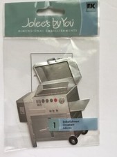 RARE Jolees Boutique Barbecue BBQ GRILL Cookout Hamburger Scrapbook Card Sticker