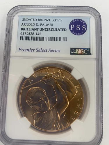 Golfer Arnold Palmer 38mm Bronze US Mint Medal NGC Brilliant UNC ~ Undated