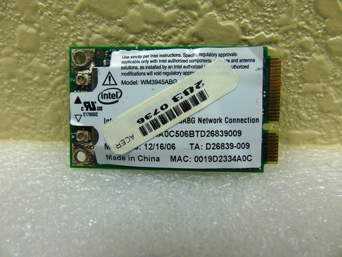 Adaptador de tarjeta Wi-Fi para computadora portátil Acer Aspire 5570 ZR1 3945ABG - WM3945ABG - Imagen 2 de 3