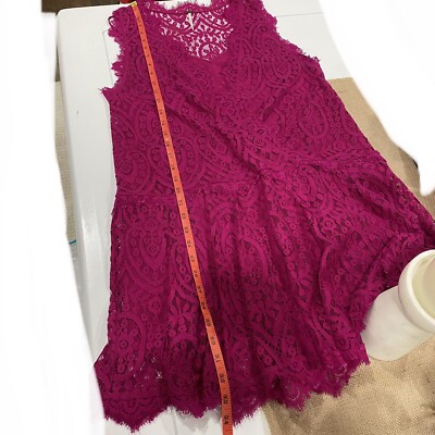 Free People Heart In Two Lace Mini Dress - Pink S Free People Heart In Two Lace Mini Dress - Pink S
